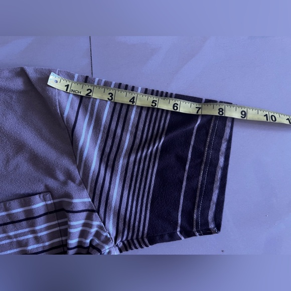 LADA  Men's Striped Collared Buttoned Shirt  pocket‎ cotton Polyester size M - Picture 10 of 16